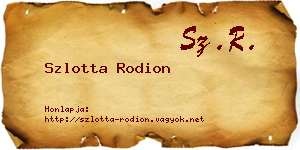 Szlotta Rodion névjegykártya